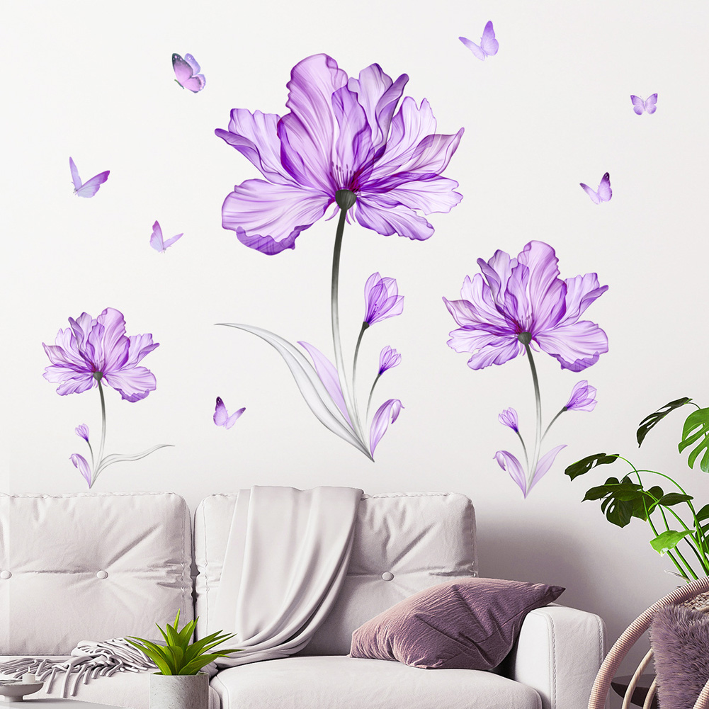 Home Cinema Wallpaper - ملصق جداري جميل على شكل زهور
