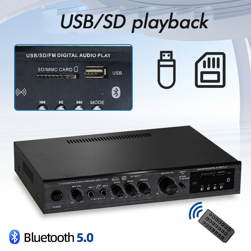 بلوتوث 5.1 مكبر صوت مكبر للصوت - مراجعة Home Cinema Receiver وسعره