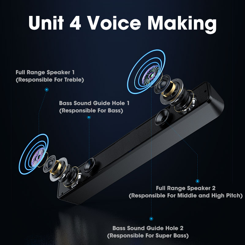 PC Soundbar السلكية/اللاسلكية  - مراجعة Home Cinema With Wireless Rear Speakers وسعره