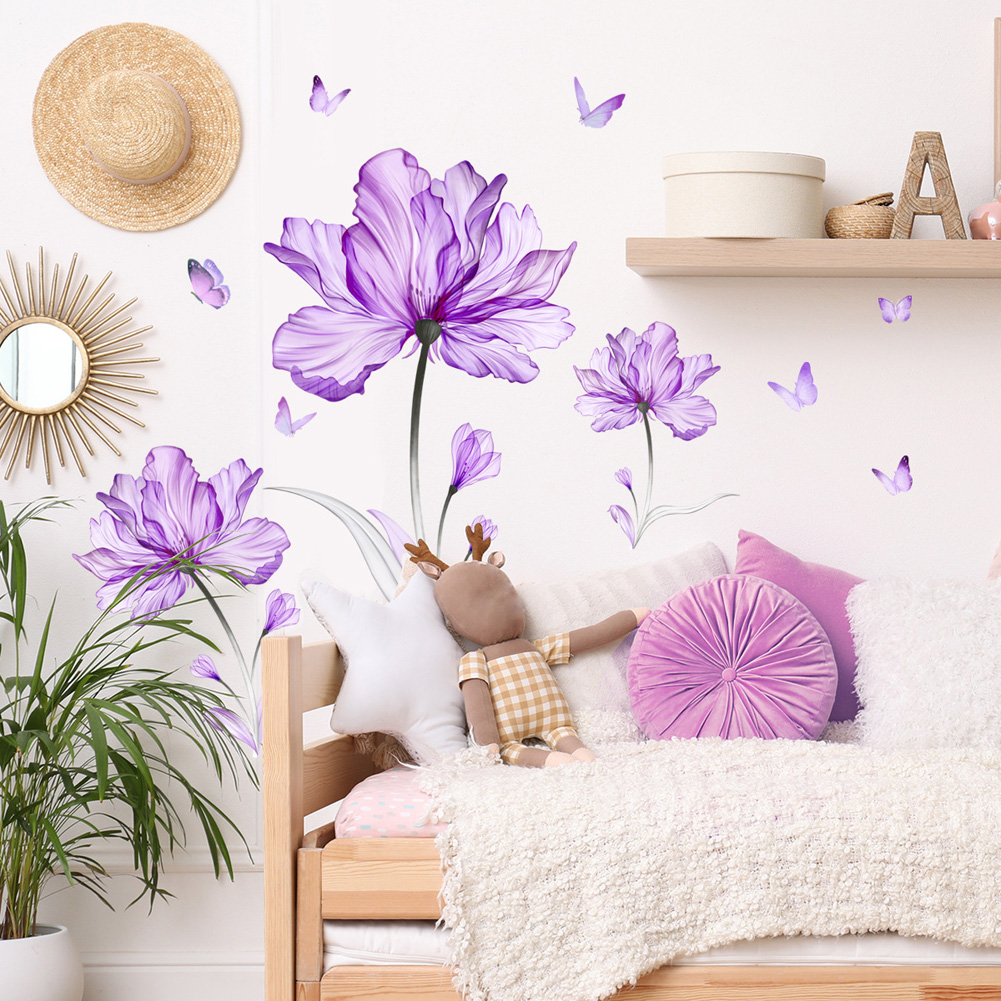 ملصق جداري جميل على شكل زهور ا - مراجعة Home Cinema Wallpaper وسعره