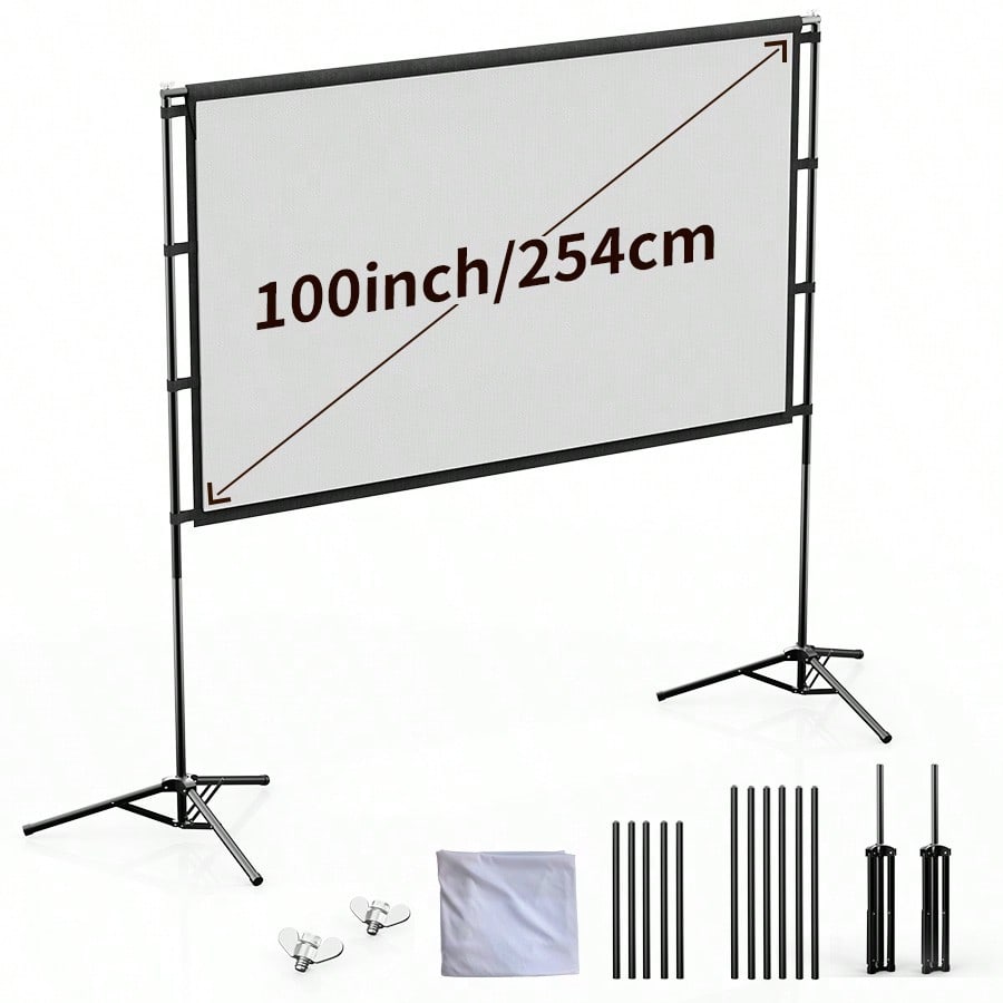 شاشة عرض XBJ مقاس 100 بوصة بدق - مراجعة Home Cinema Rack وسعره