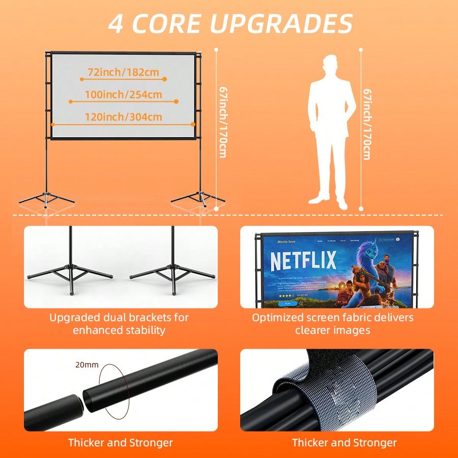 شاشة عرض XBJ مقاس 100 بوصة بدق - مراجعة Home Cinema Rack وسعره
