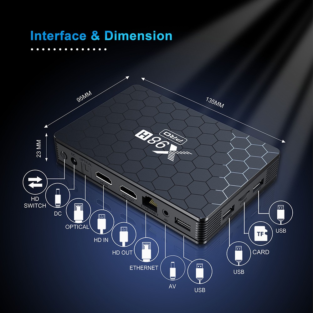 X98H Pro Smart TV Box 6K 2.4&5 - مراجعة Home Cinema Google وسعره