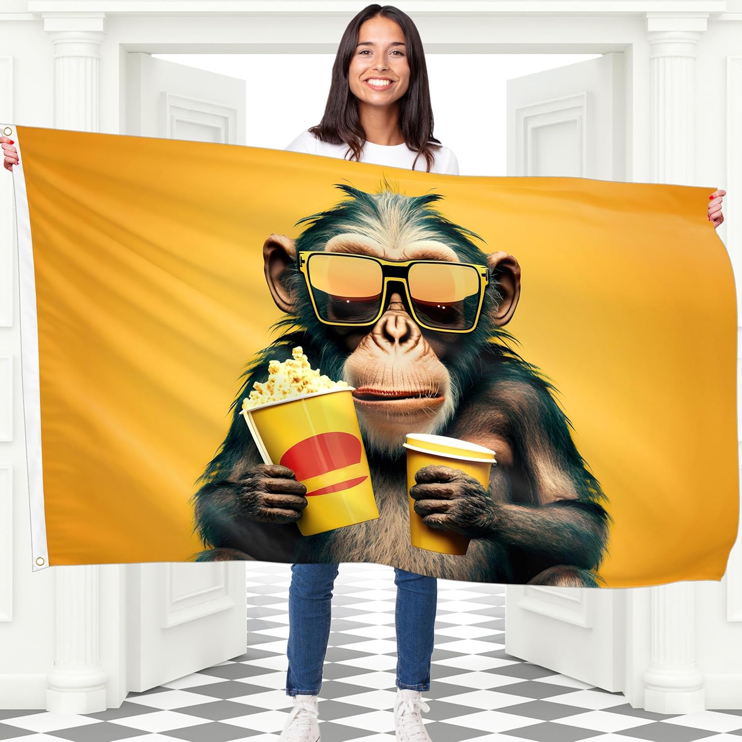 لافتة جدارية بتصميم الفشار وال - مراجعة Home Cinema Night وسعره