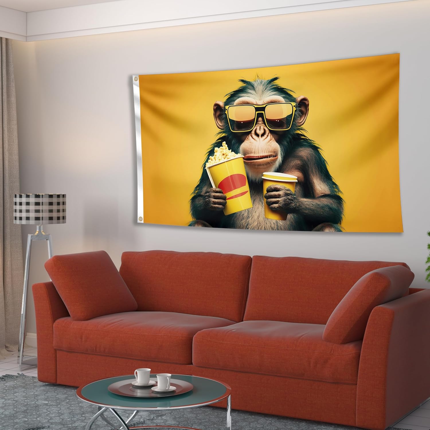 لافتة جدارية بتصميم الفشار وال - مراجعة Home Cinema Night وسعره
