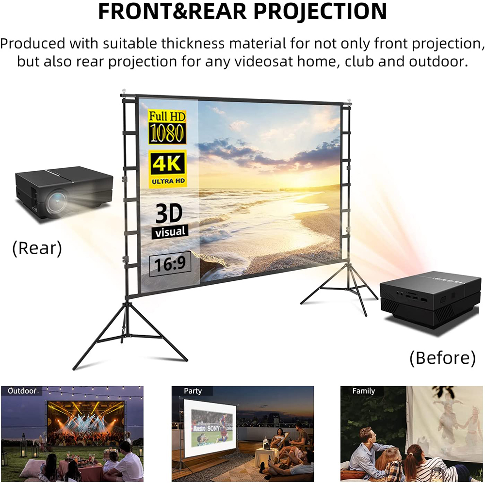 شاشة عرض VEIDADZ مع حامل ، خال - مراجعة Home Cinema Rack وسعره