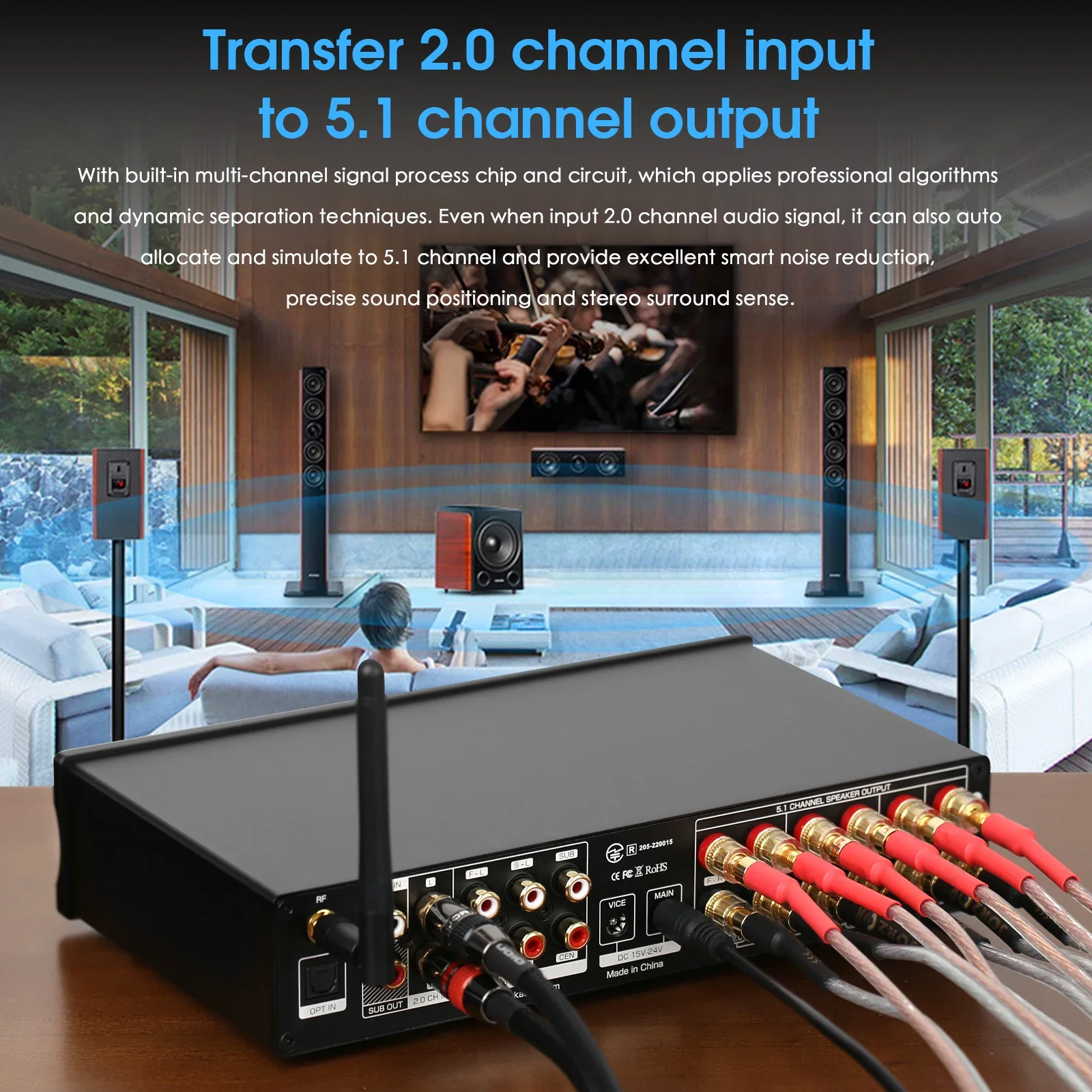 Douk Audio 5.1 قناة مضخم رقمي  - مراجعة Home Cinema Receiver وسعره