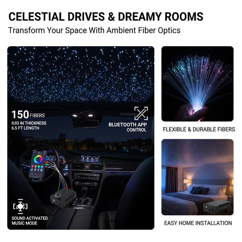 إضاءة سقف بالألياف البصرية 150 - مراجعة Home Cinema Interiors وسعره