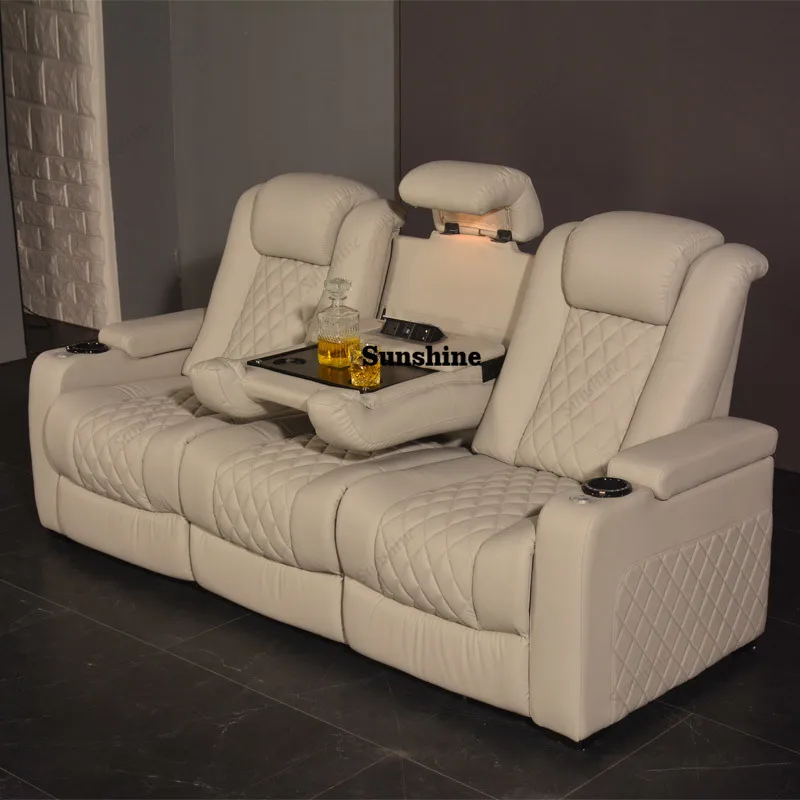 أريكة سينما كهربائية بيضاء الل - مراجعة Home Cinema Interiors وسعره