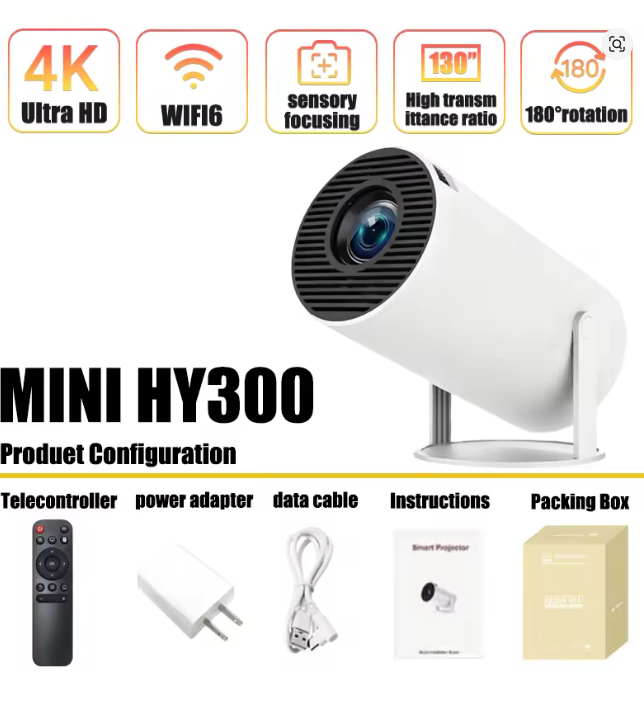 جهاز عرض محمول صغير HY300 بنظا - مراجعة Home Cinema Night وسعره
