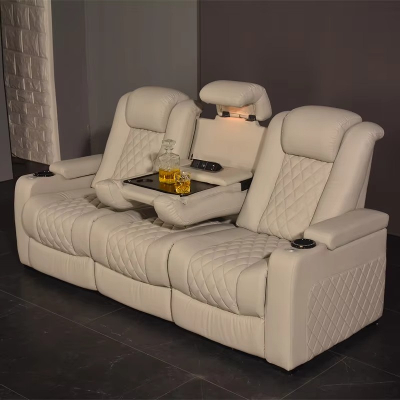 أريكة سينما كهربائية بيضاء الل - مراجعة Home Cinema Interiors وسعره