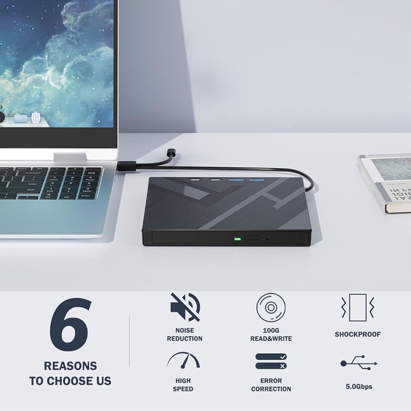 محرك بلو راي خارجي 7 في 1 يدعم - مراجعة Blu Ray Disc Player وسعره