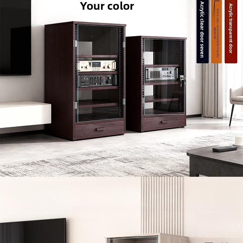صندوق مكبر صوت بباب أمامي شفاف - مراجعة Home Cinema Rack وسعره